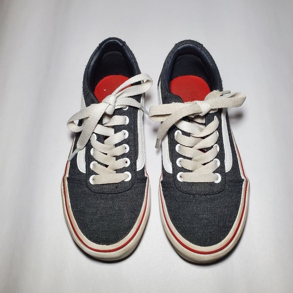 Kids Vans Ward Grey White Low Size 12